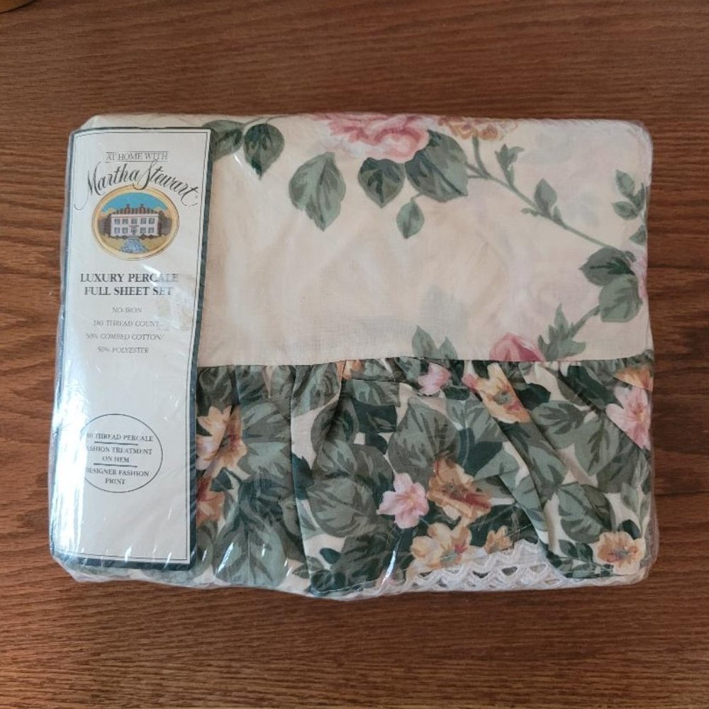 MARTHA STEWART LUXURY PERCALE FULL SHEET SET